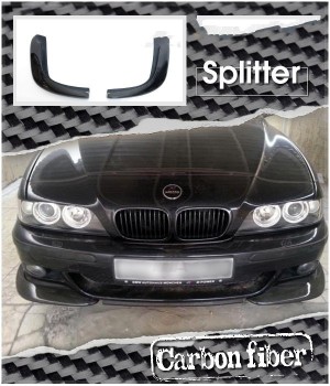 BMW E39 M5 Carbon Fiber Front Bumper Side Splitters Set 