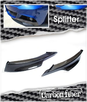 BMW E90 E91 Carbon Fiber M Tech Bumper Front Lip Spoiler Splitters 