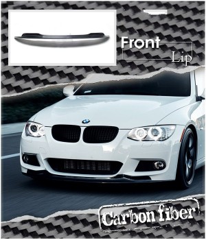 BMW E92 E93 3-Series Pre-LCI M Tech Sport Bumper Carbon Fiber Front Lip Spoiler 