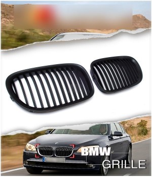 BMW F01 F02 7-Series Matte Black Front Kidney Hood Grill Grilles for 2008-2015 