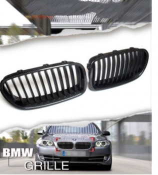 BMW F10 F11 5-Series 528 530 535 M5 Carbon Fiber Front Kidney Hood Grilles   