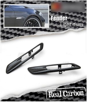 BMW F10 F11 5-Series Pre-LCI Carbon Fiber Fender Side Marker Light Covers