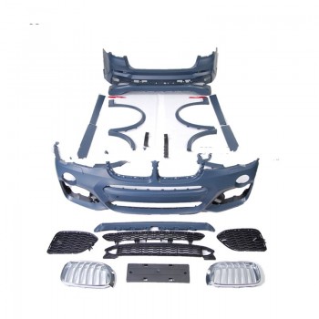 body kit for BMW X4 F26 M-Tech front bumper rear bumper side skirt muffler exhaust tips fender grille 2014  