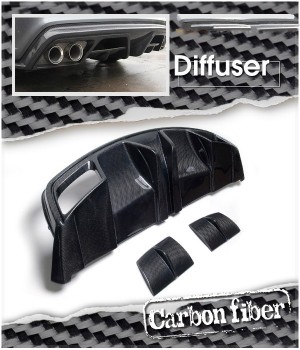 Mercedes-Benz W117 CLA250 CLAA45 Carbon Fiber for Rear Diffuser Bumper