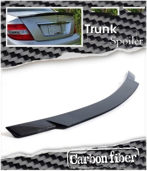 Mercedes-Benz W204 Sedan C-Class Carbon Fiber Rear Trunk Spoiler Wing 