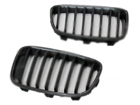OEM STYLE CARBON FIBER FRONT GRILLE FOR 2012-2014 BMW 1 SERIES F20