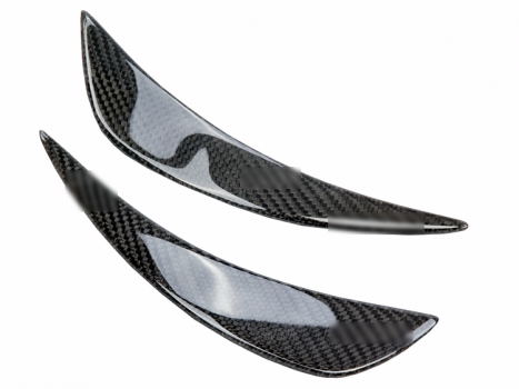 R STYLE CARBON FIBER FRONT BUMPER CANARDS FOR 2014-2016 BMW 3 4 SERIES F80 F82 M3 M4
