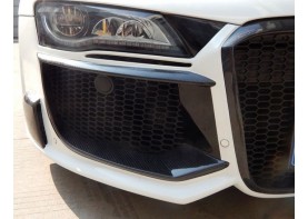 Audi R8 Front Bumper Body Kit Carbon Fiber Accents