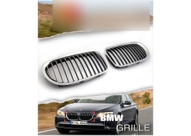 BMW 7-Series F01 F02 F03 F04 760i 750i 740i Chrome Front Kidney Grilles Set