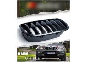BMW E70 E71 X5 X5M X6 X6M SUV Carbon Look Front Hood Kidney Grills