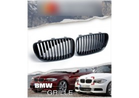BMW E82 E88 and E81 E87 LCI 1-Series Carbon Look Front Kidney Grilles