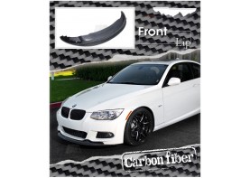 BMW E92 E93 3-Series Pre-LCI M Tech Sport Bumper Carbon Fiber Front Lip Spoiler 