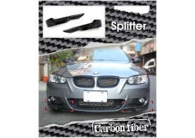 BMW E92 E93 M Sport Bumper Carbon Fiber M-Tech Front Splitters for 2006-2009 