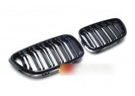 BMW F22 F23 2-Series & M2 Gloss Black Dual Slat Front Kidney Grilles