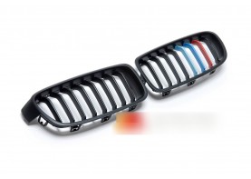 BMW F30 F31 3-Series Matte Black Front Kidney Grilles Set M Color for 2012-2018 
