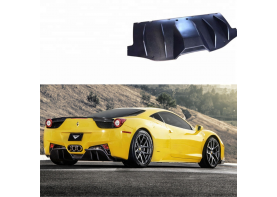 Carbon fiber high quality dry rear diffuser lip spoiler for Ferrari 458 spider
