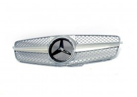 Mercedes-Benz W204 C-Class Sedan Front Sport Grille Grill Silver for 2008-2014 