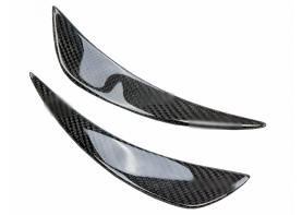 R STYLE CARBON FIBER FRONT BUMPER CANARDS FOR 2014-2016 BMW 3 4 SERIES F80 F82 M3 M4