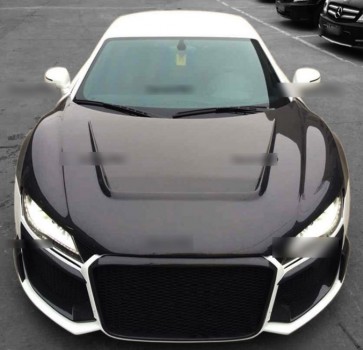 Audi R8 V8 V10 Carbon Fiber Hood Bonnet Body Kit 