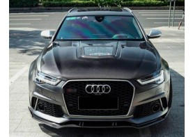 Audi A6/S6/RS6 Avant Carbon Fiber Hood Bonnet with glass
