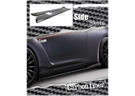 NISSAN GT-R R35 Carbon Fiber for Side Skirt Extensions 