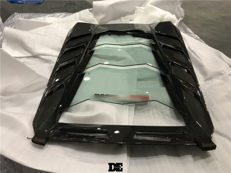 Lamborghini Huracan LP610 Carbon Fiber Rear Trunk Bonnet Hood w/ Glass